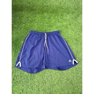 Adidas Men’s Large Blue Athletic Running Shorts Drawstring Gym Training